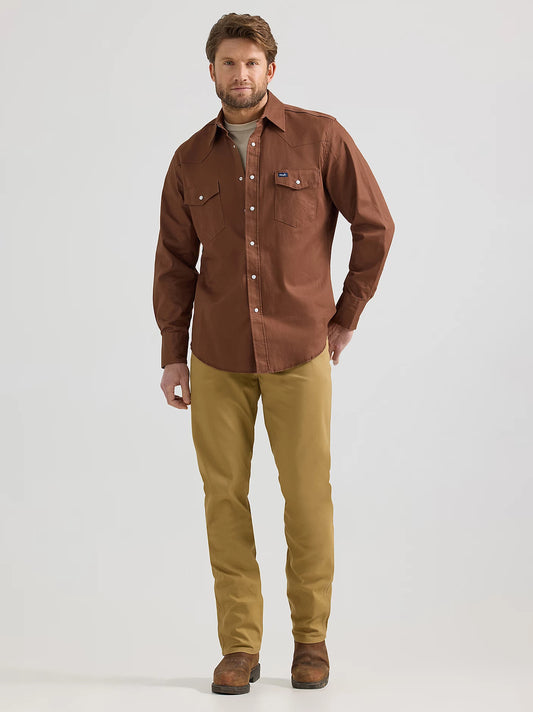 MEN'S WRANGLER PREMIUM PERFORMANCE TOUGH COMFORT COWBOY CUT® REGULAR FIT CANVAS JEAN - KELP