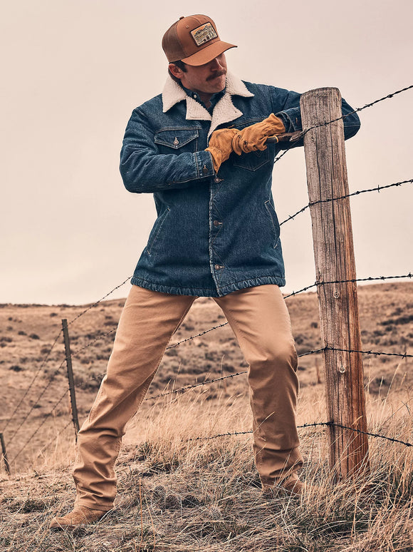 MEN'S WRANGLER PREMIUM PERFORMANCE TOUGH COMFORT COWBOY CUT® REGULAR FIT CANVAS JEAN - KELP