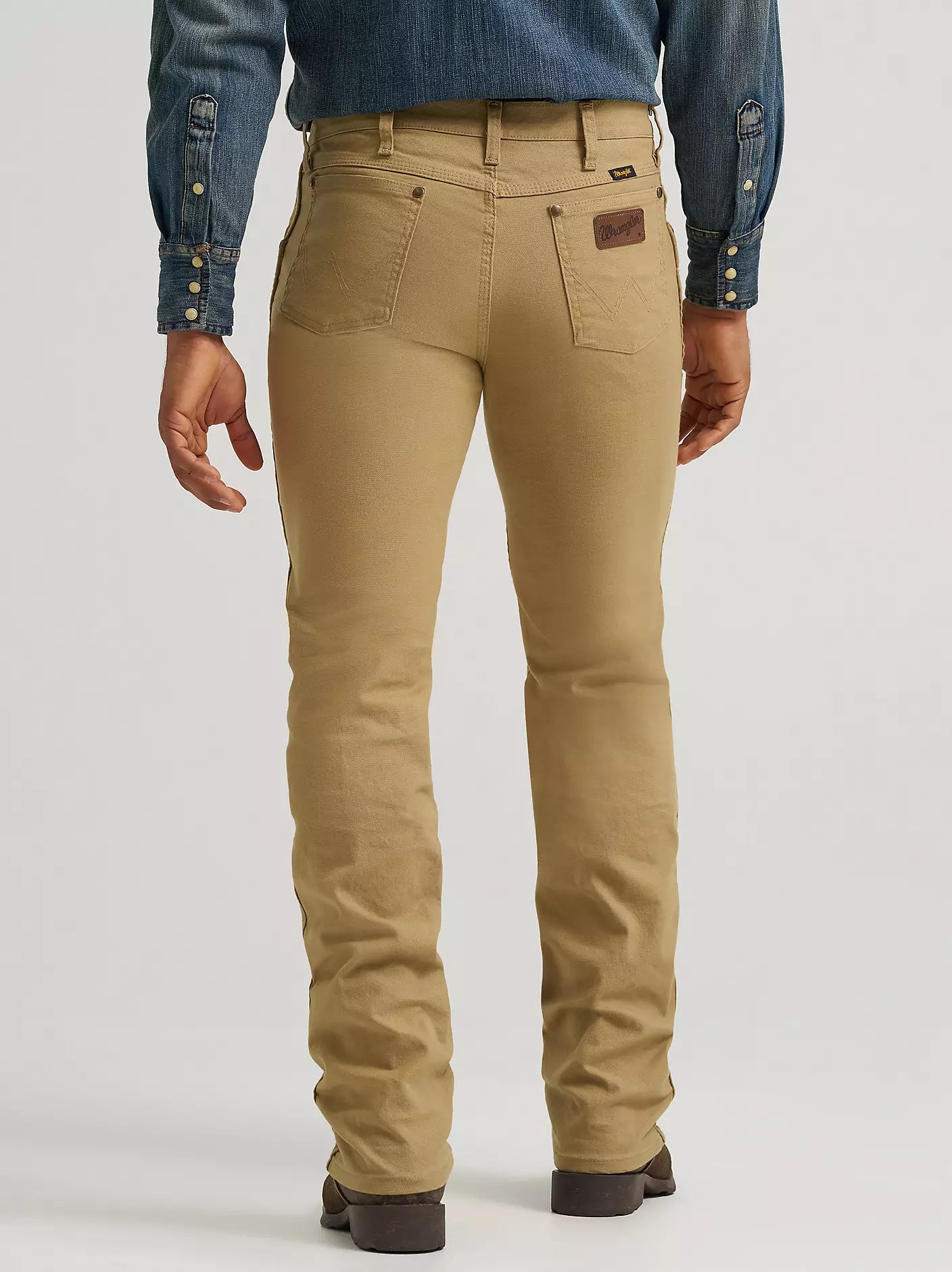 MEN'S WRANGLER PREMIUM PERFORMANCE TOUGH COMFORT COWBOY CUT® SLIM FIT CANVAS JEAN - Kelp