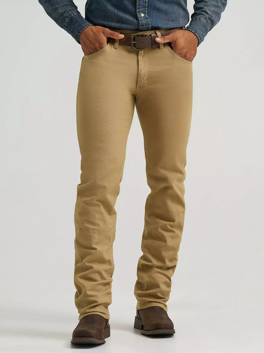 MEN'S WRANGLER PREMIUM PERFORMANCE TOUGH COMFORT COWBOY CUT® SLIM FIT CANVAS JEAN - Kelp
