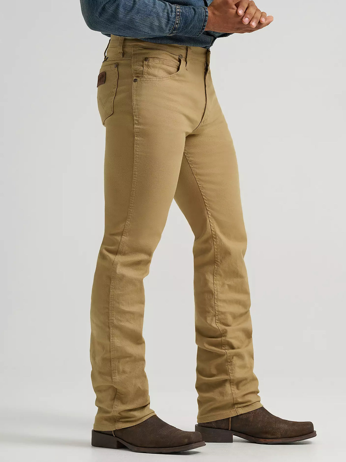 MEN'S WRANGLER PREMIUM PERFORMANCE TOUGH COMFORT COWBOY CUT® SLIM FIT CANVAS JEAN - Kelp