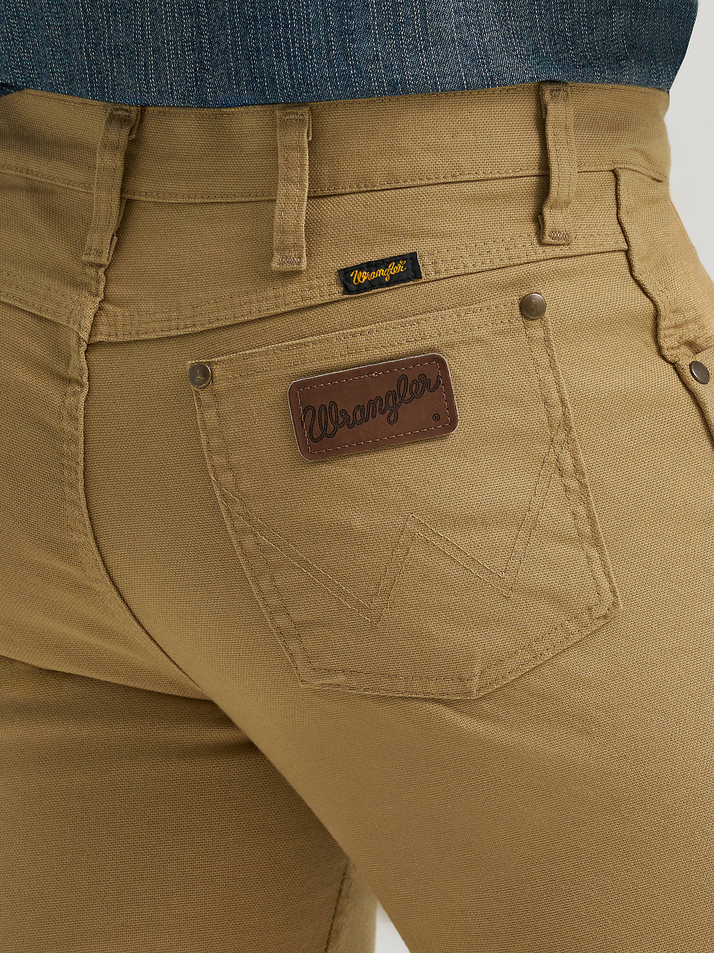 MEN'S WRANGLER PREMIUM PERFORMANCE TOUGH COMFORT COWBOY CUT® SLIM FIT CANVAS JEAN - Kelp