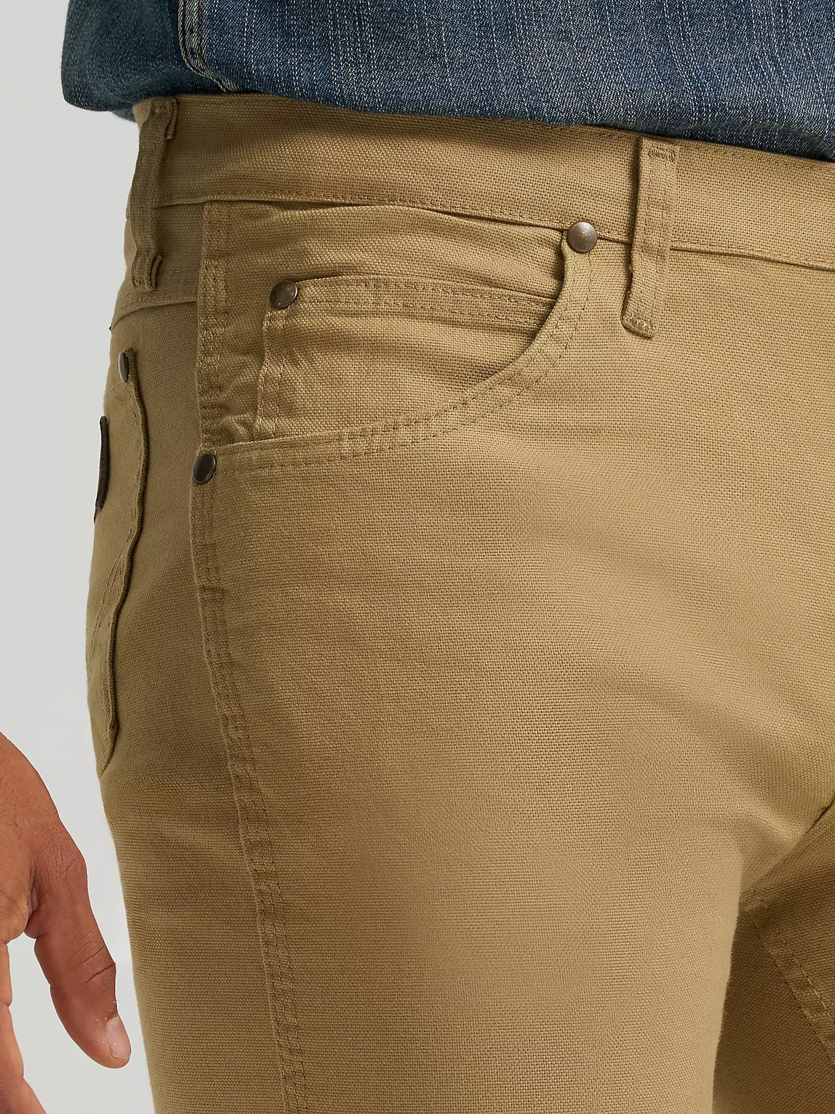 MEN'S WRANGLER PREMIUM PERFORMANCE TOUGH COMFORT COWBOY CUT® SLIM FIT CANVAS JEAN - Kelp