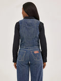 WRANGLER WOMEN'S AIRY DENIM VEST - BLUE