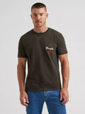 MENS WRANGLER WILDER THAN ACES BACK GRAPHIC T-SHIRT - Jet Black