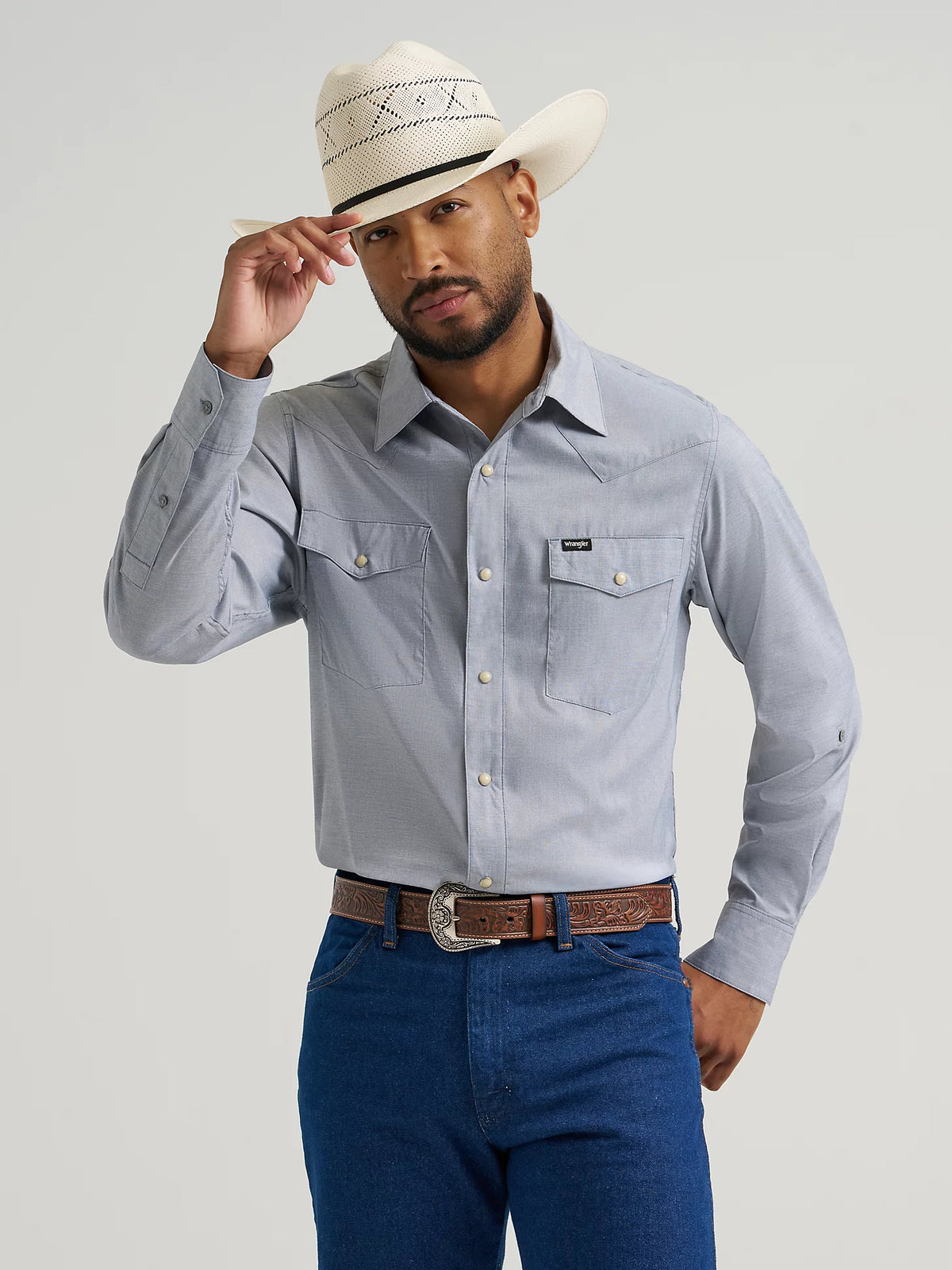 MENS WRANGLER ATG™ MEN'S DROVER UTILITY SHIRT - BERING SEA
