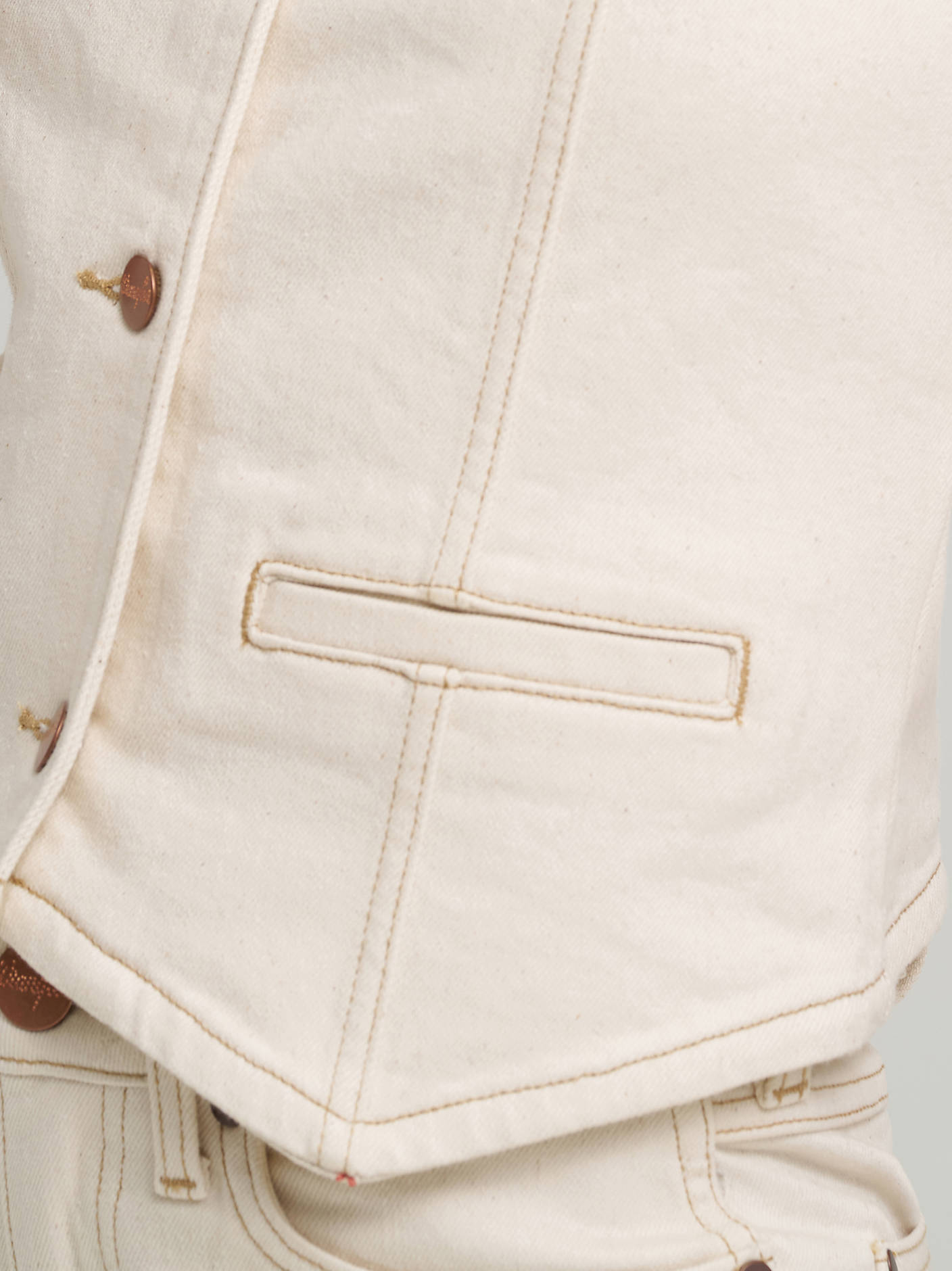 WOMEN'S WRANGLER DENIM VEST - WHITE
