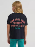 GIRL'S LAINEY WILSON X WRANGLER WORK OVERSIZED TEE - BLACK