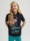 GIRL'S LAINEY WILSON X WRANGLER WORK OVERSIZED TEE - BLACK