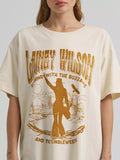 WOMEN'S LAINEY WILSON X WRANGLER BUZZARDS OVERSIZED TEE - BIRCH