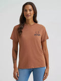 WRANGLER WOMENS BUCKING BACK RAW HIDE REG FIT GRAPHIC TEE