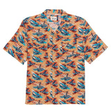 MENS WRANGLER COCONUT COWBOY SHORT SLEEVE PEARL SNAP SHIRT - Orange Multi