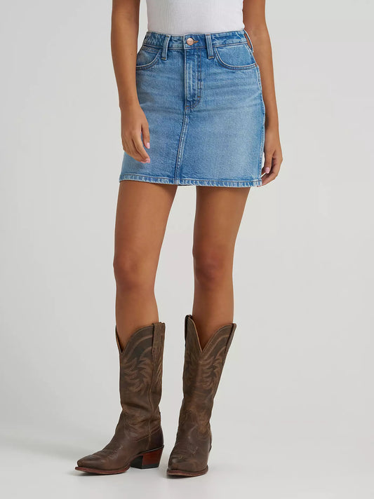WOMEN'S WRANGLER®  RETRO® BAILEY DENIM SKIRT - MIKAYLA