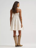 WRANGLER WOMEN'S WRANGLER STRAPPY TIERED DRESS - WHITE