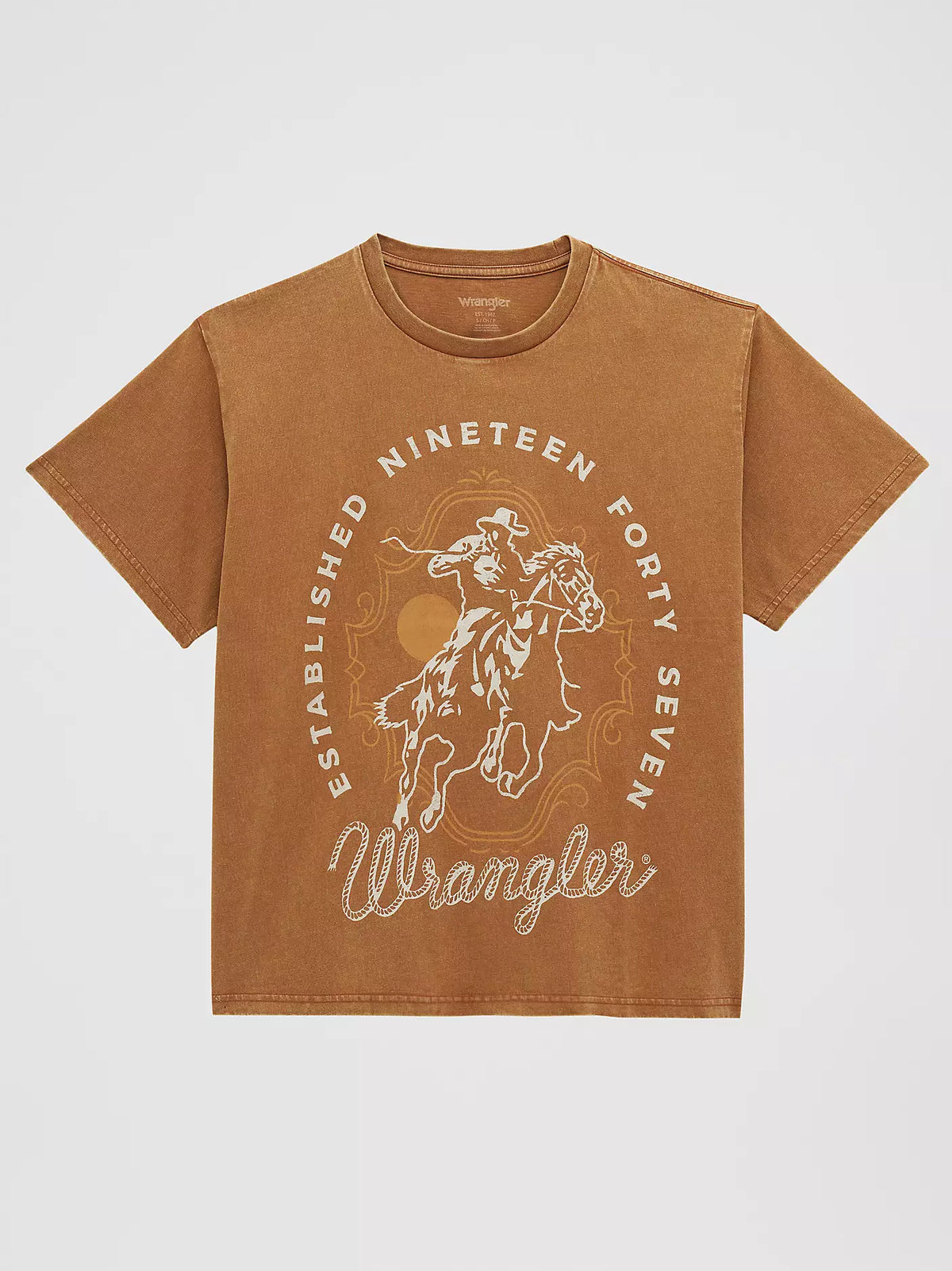 WRANGLER WOMEN'S RIDER GIRLFRIEND GRAPHIC TEE - Argan Oil