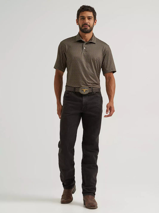 MENS WRANGLER ALL TERRAIN GEAR MEN'S PERFORMANCE POLO SHIRT - Turkish Coffee