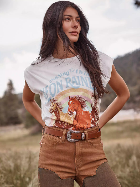 WRANGLER LAINEY WILSON X WRANGLER NEON RAINBOW GIRLFRIEND TEE