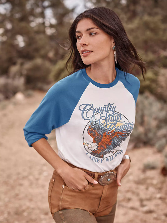 WRANGLER LAINEY WILSON X WRANGLER COUNTRY BASEBALL TEE
