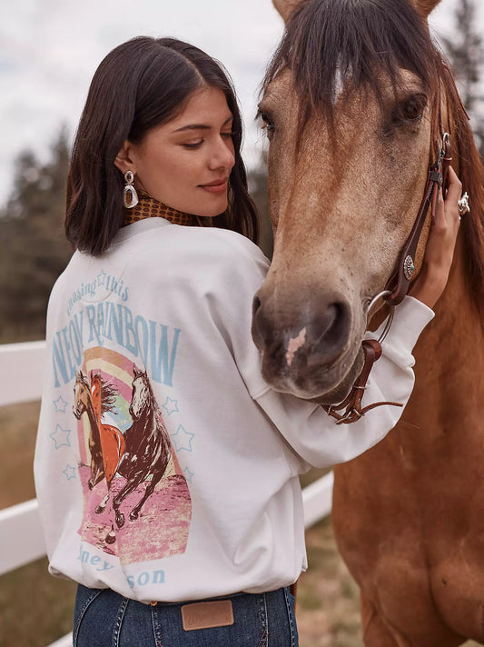 WRANGLER LAINEY WILSON X WRANGLER NEON RAINBOW SWEATSHIRT