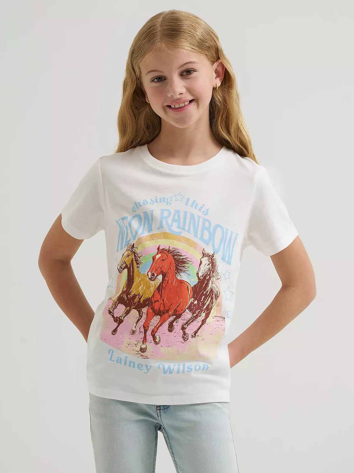 WRANGLER GIRL'S LAINEY WILSON X WRANGLER NEON RAINBOW TEE
