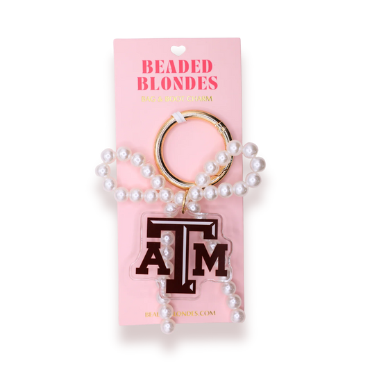 Beaded Blondes Texas A&M Bag & Boot Charm