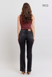 JUDY BLUE HIGH WAIST TUMMY CONTROL BOOTCUT BLACK JEANS - REGULAR