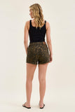 JUDY BLUE HIGH WAIST R.M. CUT OFF LEOPARD PRINT SHORT