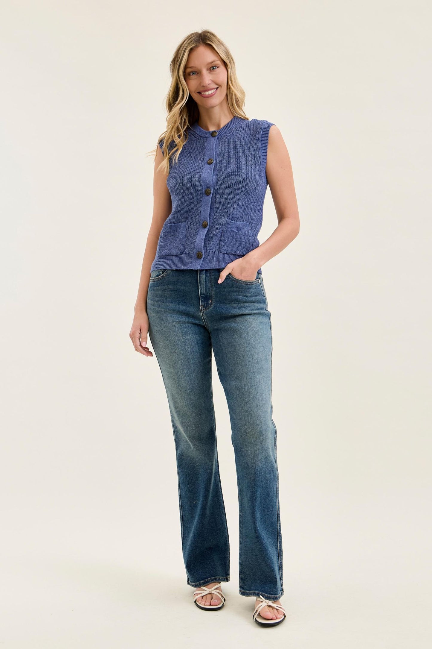 JUDY BLUE MID RISE ALEX BOOTCUT JEAN - DARK STONE