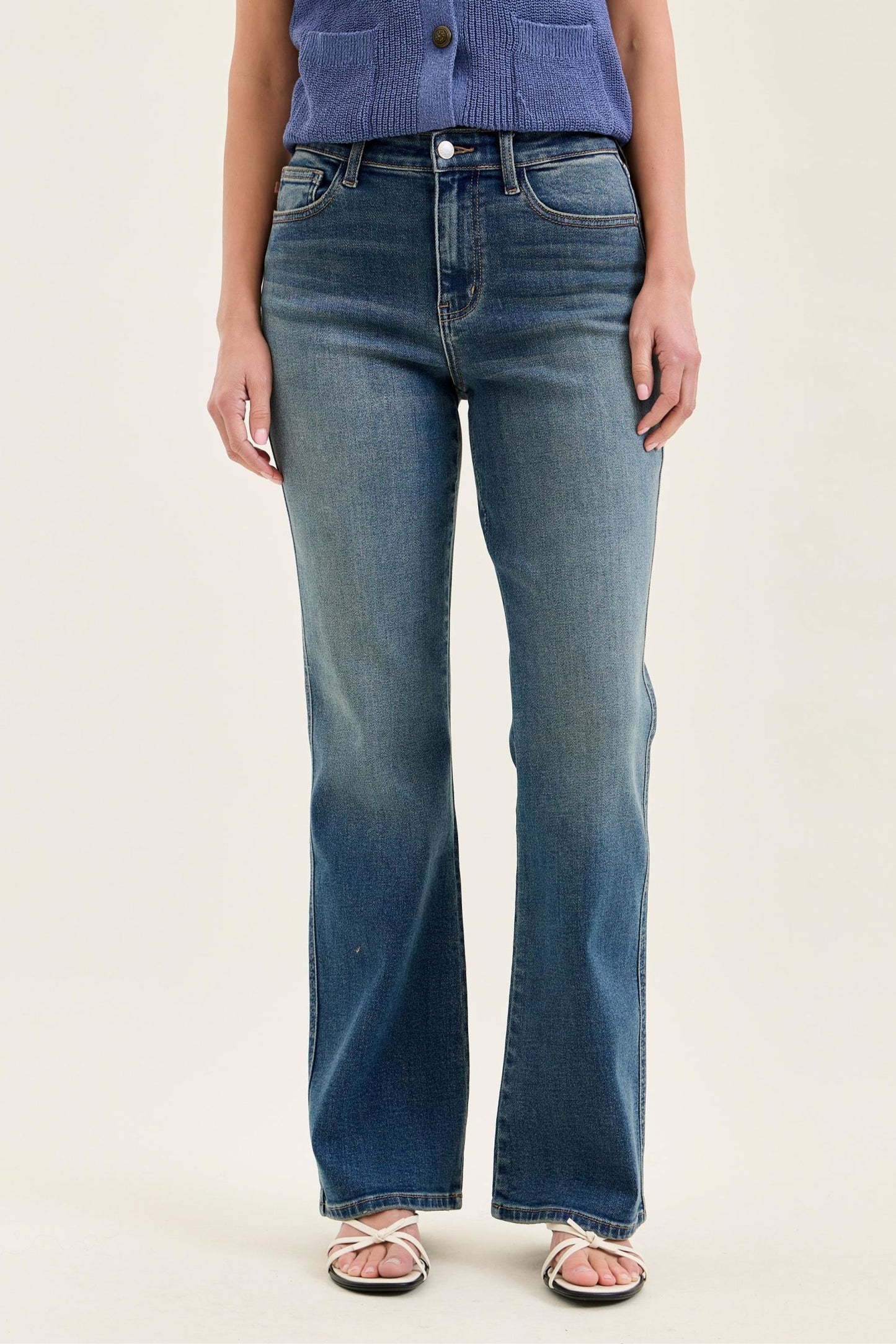 JUDY BLUE MID RISE ALEX BOOTCUT JEAN - DARK STONE