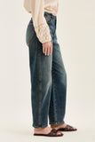 JUDY BLUE HIGH WAIST MARLOW W HOLLYWOOD WAIST BAND + DOUBLE BUTTON - MEDIUM STONE