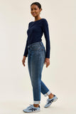 JUDY BLUE MID RISE BILLIE BOYFRIEND DARK COZY INDIGO JEANS