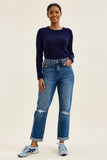 JUDY BLUE HIGH RIGID MAGIC BILLIE BOYFRIEND CLASSIC STONE JEANS