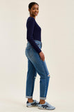 JUDY BLUE HIGH RIGID MAGIC BILLIE BOYFRIEND CLASSIC STONE JEANS