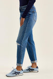 JUDY BLUE HIGH RIGID MAGIC BILLIE BOYFRIEND CLASSIC STONE JEANS