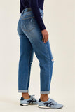 JUDY BLUE HIGH RIGID MAGIC BILLIE BOYFRIEND CLASSIC STONE JEANS