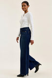 JUDY BLUE HIGH WAIST LUX RETRO WIDE DARK TWILIGHT BLUE - DARK STONE