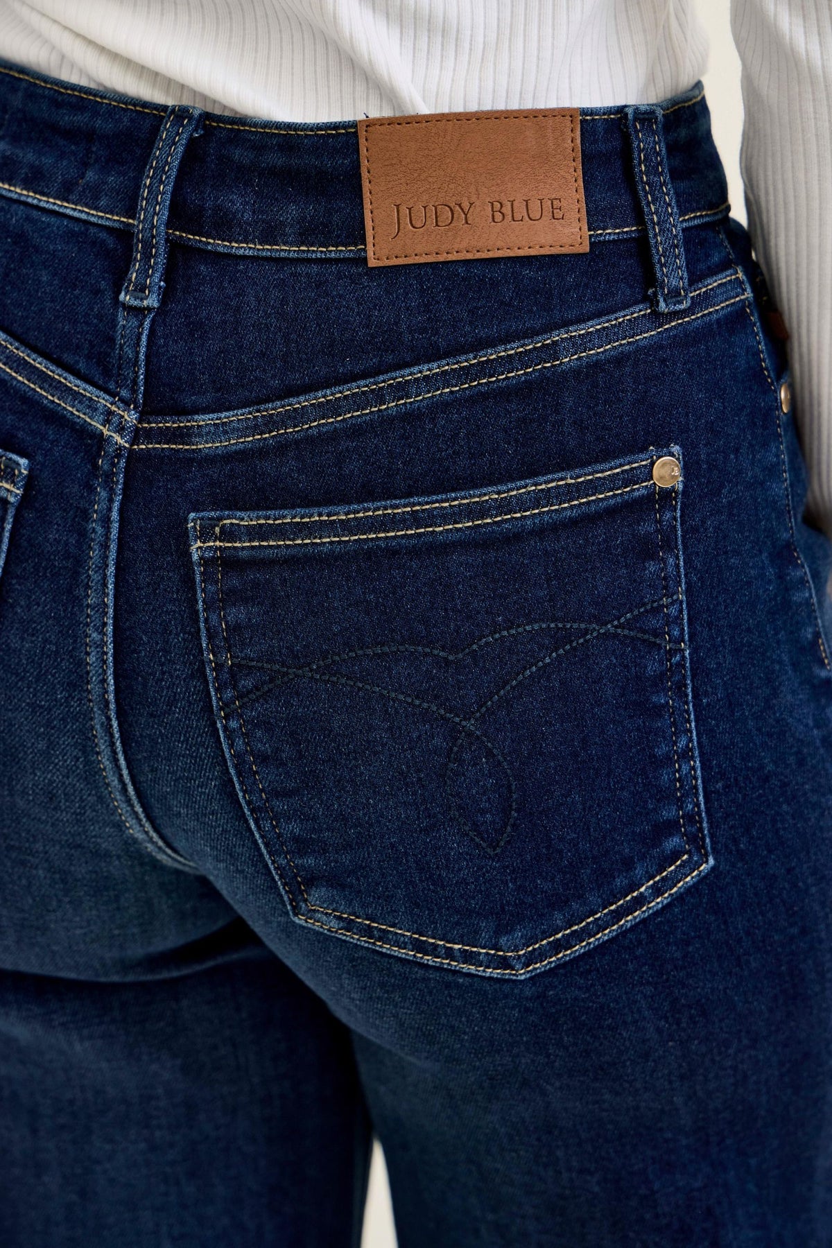 JUDY BLUE HIGH WAIST LUX RETRO WIDE DARK TWILIGHT BLUE - DARK STONE