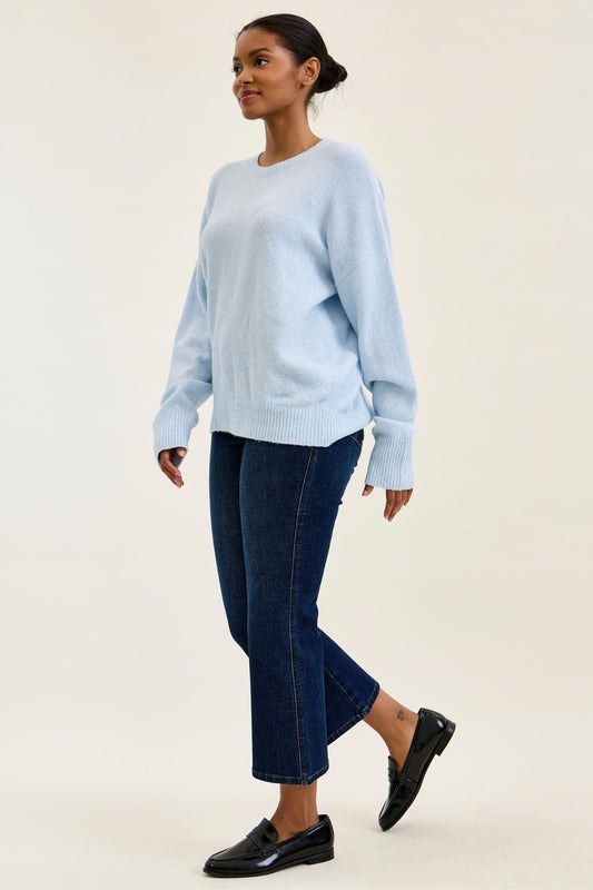 JUDY BLUE HIGH WAIST TUMMY CONTROL AMY KICK FLARE RUSTIC INDIGO JEANS - DARK STONE