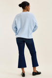 JUDY BLUE HIGH WAIST TUMMY CONTROL AMY KICK FLARE RUSTIC INDIGO JEANS - DARK STONE