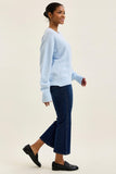 JUDY BLUE HIGH WAIST TUMMY CONTROL AMY KICK FLARE RUSTIC INDIGO JEANS - DARK STONE