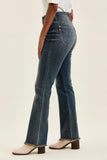 JUDY BLUE HIGH WAIST DAISY BOOT CUT W/ DBL BTTN MD VINTAGE GREY CAST