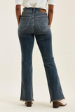 JUDY BLUE HIGH WAIST DAISY BOOT CUT W/ DBL BTTN MD VINTAGE GREY CAST