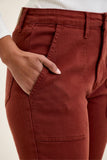 JUDY BLUE HIGH WAIST AURORA WEEKENDER KNEE DARKS JEANS - PUMPKIN SPICE