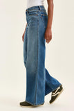 JUDY BLUE HIGH WAIST RETRO WIDE LEG JEANS - MEDIUM STONE