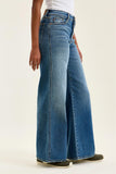 JUDY BLUE HIGH WAIST RETRO WIDE LEG JEANS - MEDIUM STONE