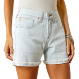 ARIAT WOMEN'S PERFECT RISE 5" OPHELIA SHORTS - ICE DENIM