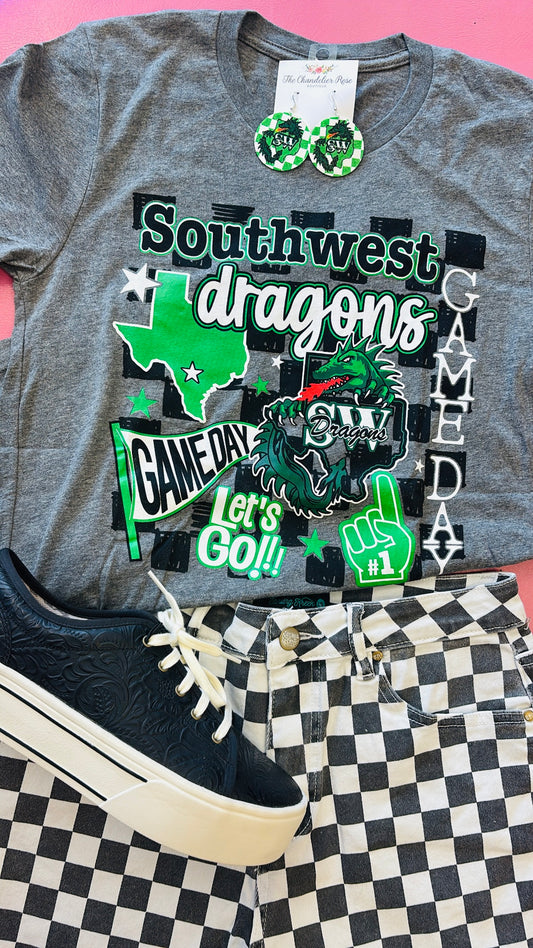 SOUTHWEST DRAGONS GAME DAY TEE - DEEP HEATHER
