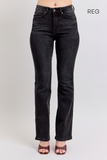 JUDY BLUE HIGH WAIST TUMMY CONTROL BOOTCUT BLACK JEANS - REGULAR