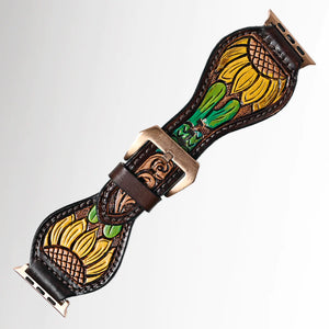 AMERICAN DARLING LEATHER TOOLED APPLE WATCHBAND - ADWAR105