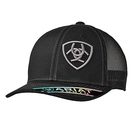ARIAT YOUTH OFFSET LOGO CAP - BLACK